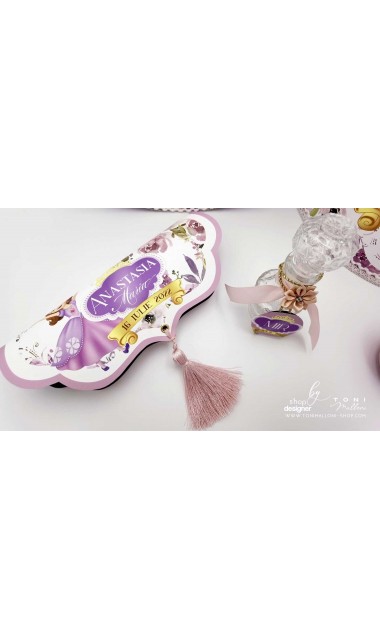 Trusou botez mov cu printese si flori Printesa Sofia 7